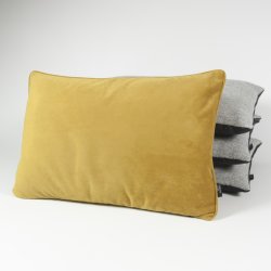 Kantnordic Luca Ocher, gul velourpude